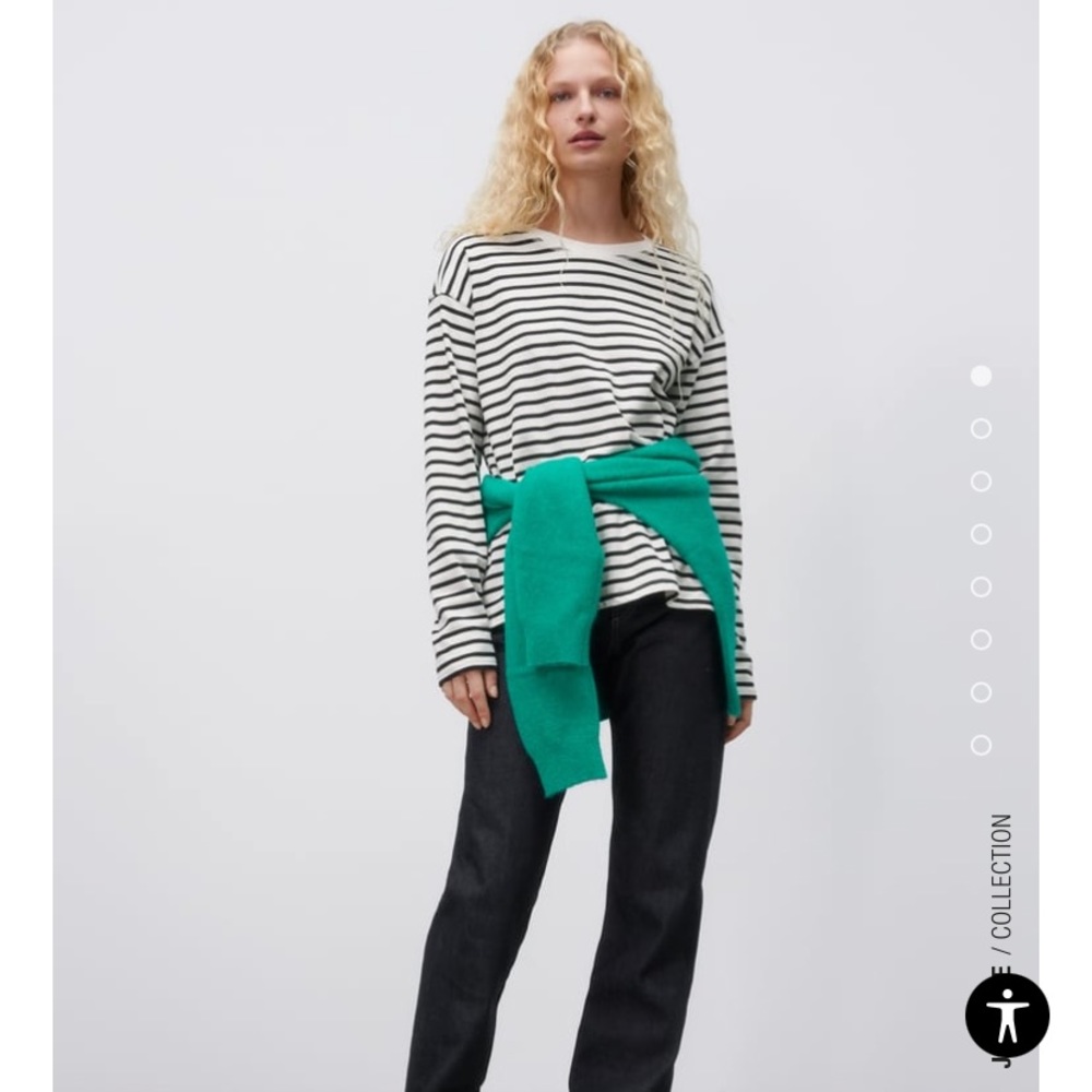 Zara oversized striped tshirt